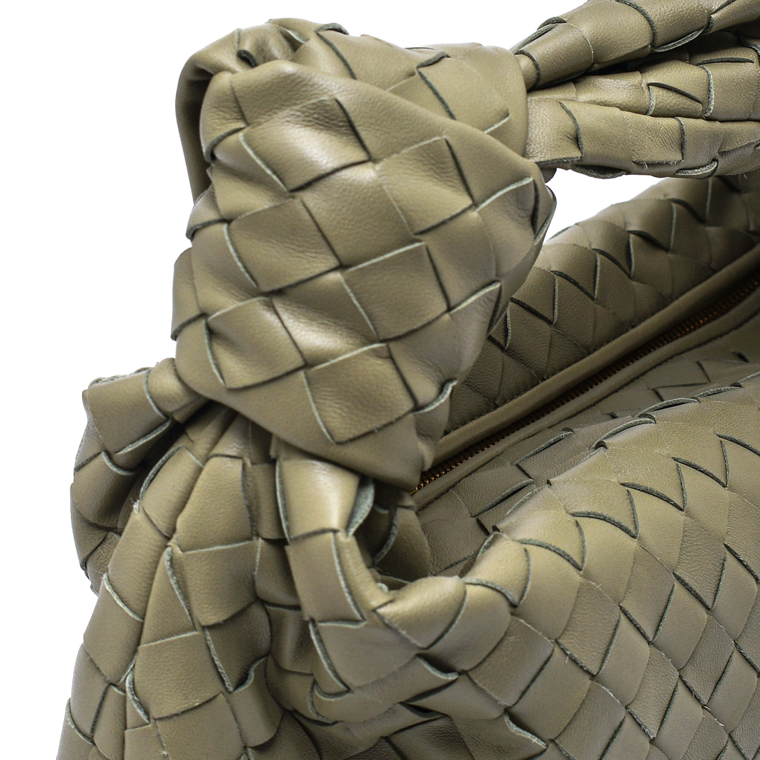 Bottega Veneta - Oil Green Intrecciato Nappa Woven Leather Teen Jodie Bag 